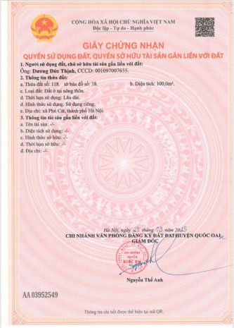 Sở hữu đất trung tâm hòa lạc  đón đầu xu hướng nghỉ dưỡng t 7504722