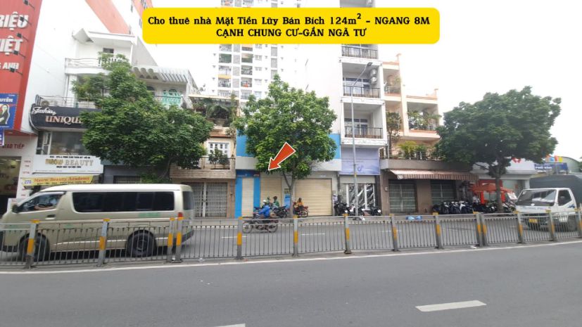 Cho thuê nhà mặt tiền lũy bán bích 128m² - ngang 8m -cạnh 7505686