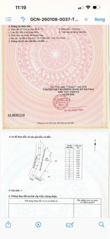 Chính chủ cần bán đất full thổ cư  xã thuận mỹ, tây ninh 7509562