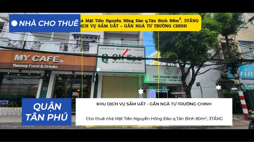 Cho thuê nhà mặt tiền nguyễn hồng đào q.tân bình 80m², 7509950