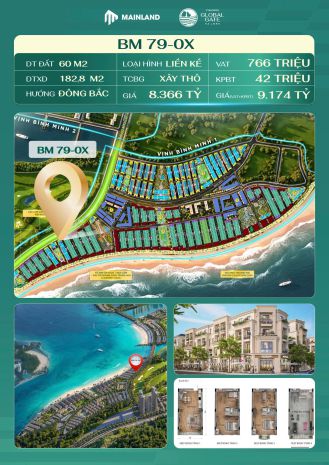 Bán căn liền kề gần biển, sát sân golf bm79 vịnh bình minh1, 7511868