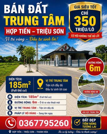 Đầu tư đất nền triệu sơn, thanh hóa  ven khu công nghiệp 7512502