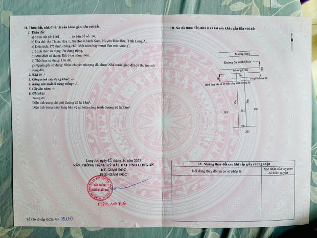 Chính chủ cần bán lô đất full thổ cư 175m2 đầu tư sinh lời 7516301