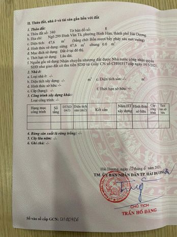 Đất đinh văn tả bình hàn 47.5m2 nở hậu tài lộc giá chỉ 890 7520586