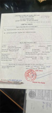 Hot  chính chủ cần bán nhà mặt tiền lê trọng tấn phường 7528497