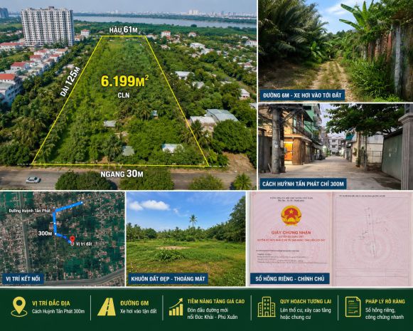 Đất 6.199m² nhà bè, tương lai mặt tiền đường mới, giá 60 tỷ 7532508