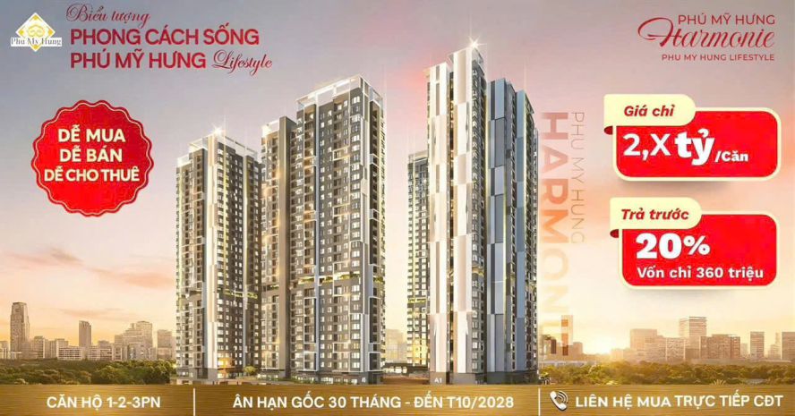 Mua bán căn hộ harmonie phú mỹ hưng - giá gốc cđt - chiết 7538140