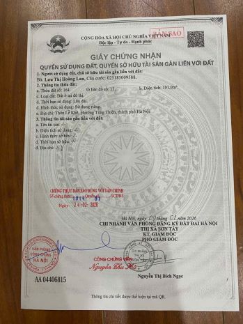 Chính chủ bán đất thổ cư 100m² tại tdp lễ khê, xã xuân sơn, 7545176