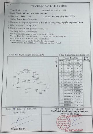 Chủ gửi bán lô đất cách mặt tiền quốc lộ 1a 40m. vi trí 7546441