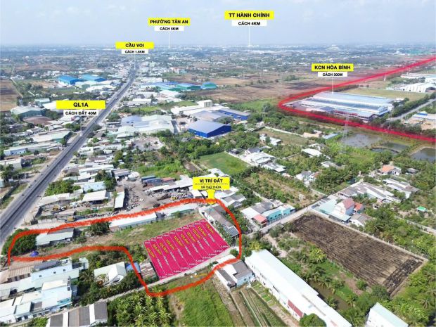Chủ gửi bán lô đất cách mặt tiền quốc lộ 1a 40m. vi trí 7546443