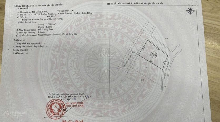 Hot hotcần bán lô góc 3 mặt tiền view săn mây đồi chè cầu 7552100