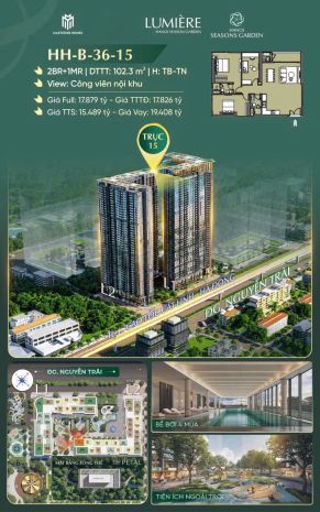 The bloom  căn 2br+1 hướng đông bắc  tây nam, view công 7552162