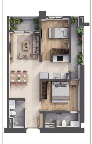 Bán căn hộ bid residence  hà đông , hà nội- 78,4m² - giá 7555105