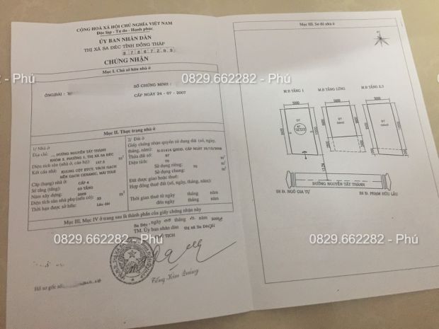 Bán nhà 3 tầng, mặt tiền  nguyễn tất thành, sa đéc, đồng 7557969