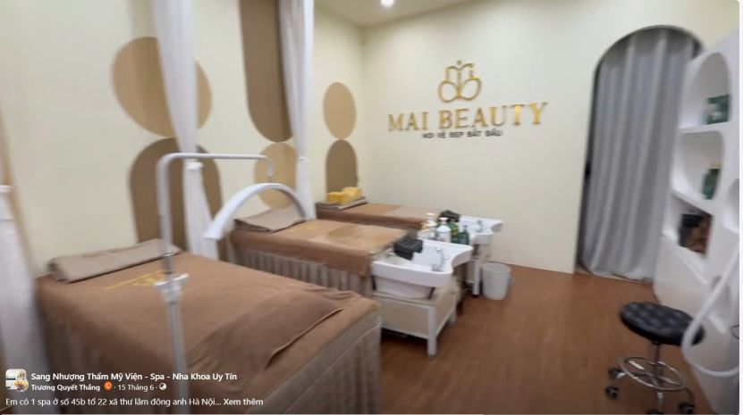 Sang nhượng spa full đồ  mặt đường đông anh địa chỉ: 45b 7564043