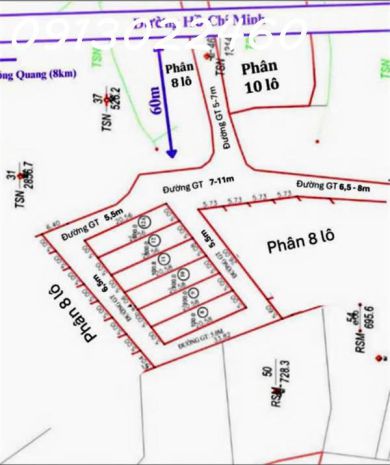 Bán 6 lô đất 2 và 3 mặt tiền xã tu vũ, thanh thủy, phú thọ 7566263
