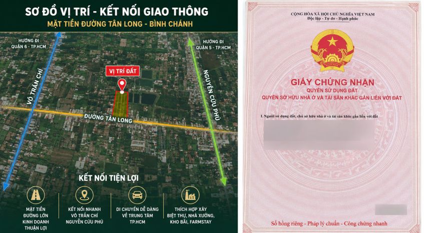 Quỹ đất vàng 7800m2  mặt tiền tân long - bình chánh - giá 7568544