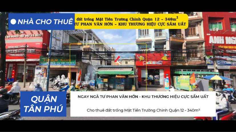 Cho thuê đất trống mặt tiền trường chinh quận 12 - 340m² , 7571722