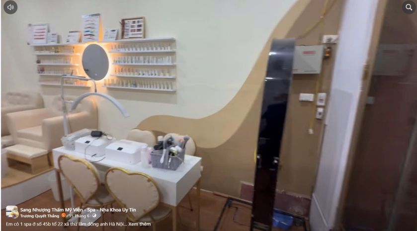Sang nhượng spa full đồ  mặt đường xã thư lâm, đông anh, 7572585