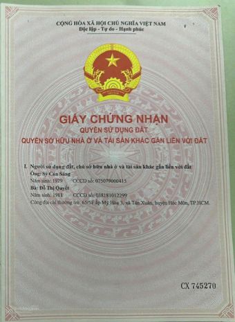 Bán đất tại mỹ hoà 3, hóc môn, 13 tỷ, 164m2, mặt tiền 10m, 7573376