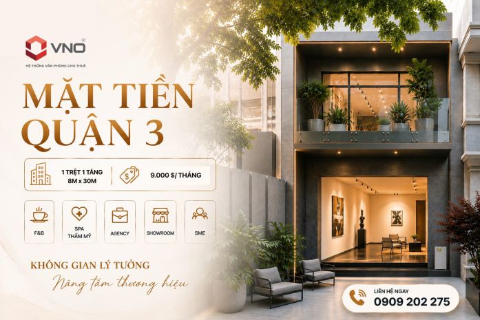 Mặt tiền quận 3  1 trệt 1 tầng  diện tích 8m x 30m  vno 1 7578218