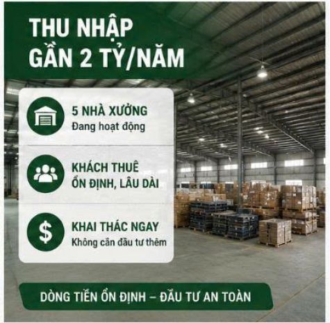 Kho xưởng 4.780m² bình mỹ củ chi  dòng tiền gần 2 tỷnăm 7579675