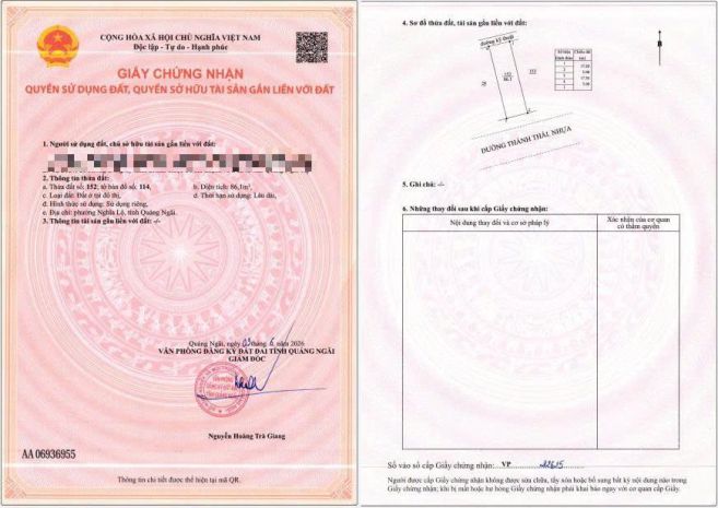 Bán đất mặt tiền thành thái, hk trần phú cũ, tp quảng ngãi, 7580812