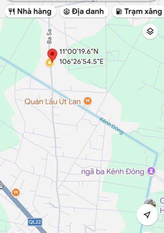 Mặt tiền ba sa, tân an hội  full thổ cư 534m²  giá chỉ 7585673