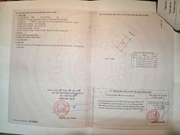 Bán đất đường n15 khu tái định cư long sơn, p.long bình, q9 7586029