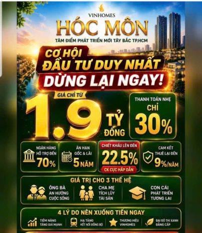 Chỉ có tại vinhomes hóc môn  cơ hội sở hữu đại đô thị đẳng 7591291