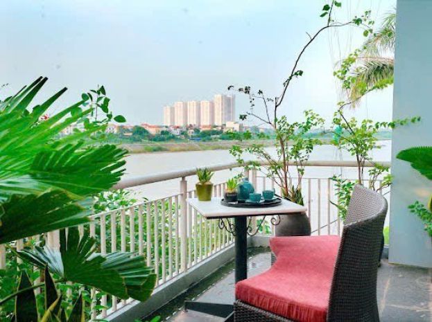 Biệt thự view sông cầu  220m²  4 tầng đẳng cấp  ô tô vào 7592265