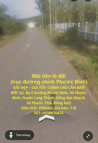 Đất đẹp  giá tốt- chính chủ cần bán đất tại  xã phước 7597007