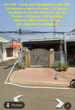 Hot hot  chính chủ cần bán đất 3 mặt tiền tại đường chu 7601245