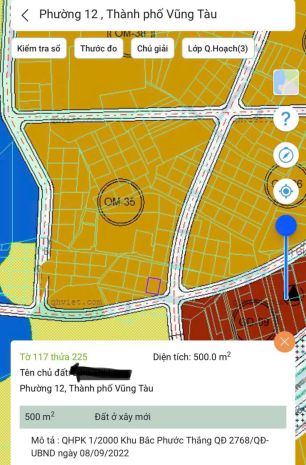 Cần bán gấp đất nền 500m²  phường phước thắng p.12 cũ, tp 7604600