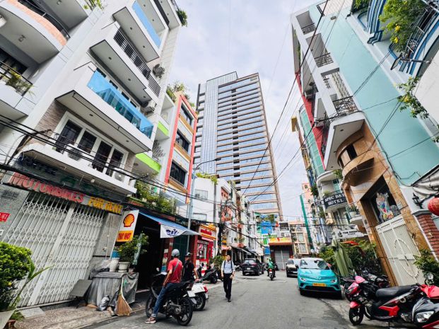 Quận 1: bán tòa nhà 7 tầng có hầm- mặt tiền hxh 10m nguyễn 7605208