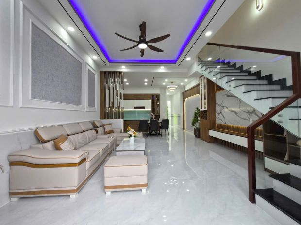 Bán nhà mới 100, 106m2, 1 trệt 1 lầu, 3 pn + nội thất, sẵn 7613737