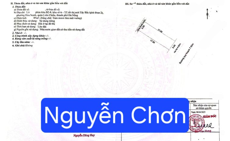 Mặt tiền đường 7,5m - trục thông hoàng thị loan - giá tốt 7615157