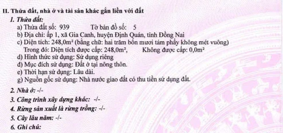 Ra mắt 4 lô đất nền full thổ cư  chính chủ  định quán, 7615266