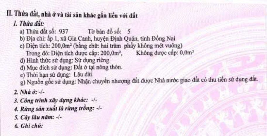 Ra mắt 4 lô đất nền full thổ cư  chính chủ  định quán, 7615268