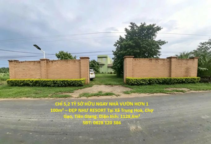Chỉ 5,2 tỷ sở hữu ngay nhà vườn hơn 1 100m²  đẹp như 7628291