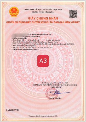 Bán lô đất tại xã vạn xuân, tỉnh phú thọ 7631407