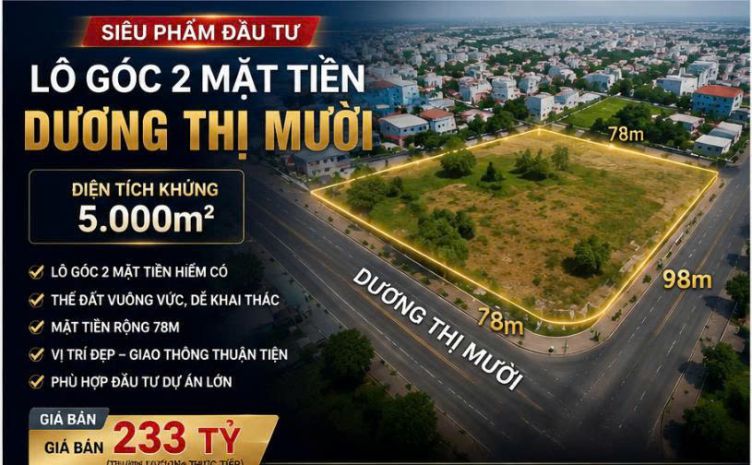 Siêu phẩm lô góc 2 mt- dương thị mười  q12 - 5.000m² 7634772