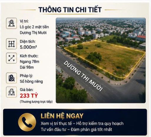 Siêu phẩm lô góc 2 mt- dương thị mười  q12 - 5.000m² 7634776