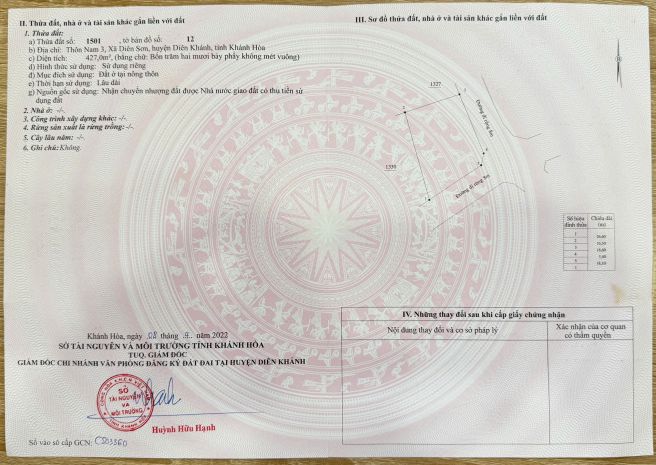 Bán lô góc 2 mặt tiền diên sơn  trung tâm diên khánh 7639404