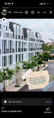 Bán căn lk 4ty 3xx 4 tầng thủy nguyên hải phòng diện tích 7641566