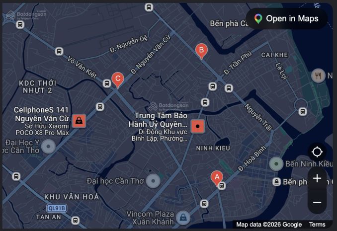 Chính chủ bán nhà mặt tiền nguyễn văn cừ  trung tâm cần 7652487