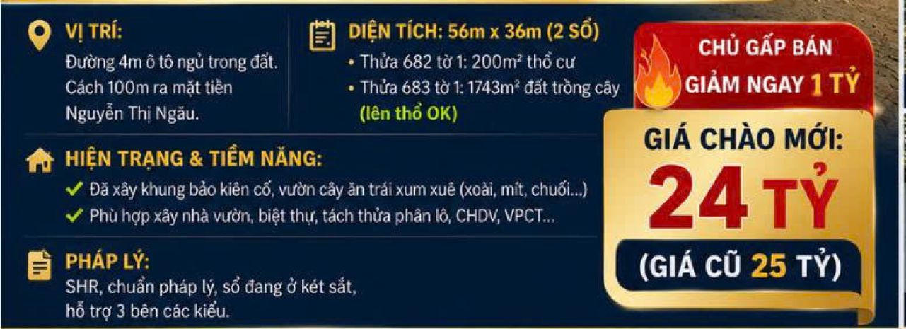 Chủ giảm ngay 1 tỷ  giá chào mới chỉ 24 tỷ  đất vườn 1 7653467
