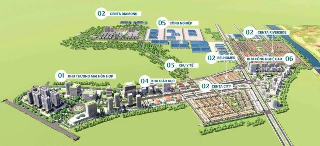 Góc chuyển nhượng: đơn lập góc 308m2 centa riverside - vố 7654003