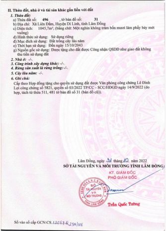 Cần bán lô  đất đẹp chính chủ xã liên đầm, huyện di linh, 7654696