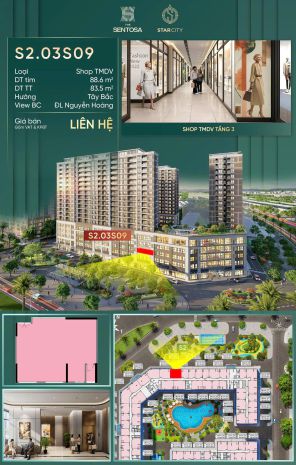 Shop tmdv sentosa vinhomes thanh hóa s2.03s09  vị trí đẹp, 7654764